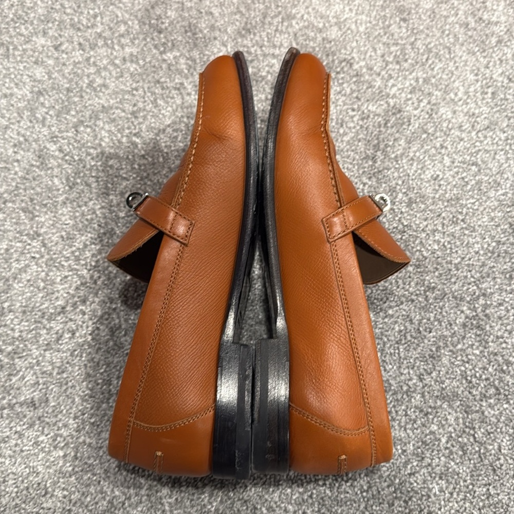 Authentic Hermes women’s Leather Loafers - Picture 5 of 9